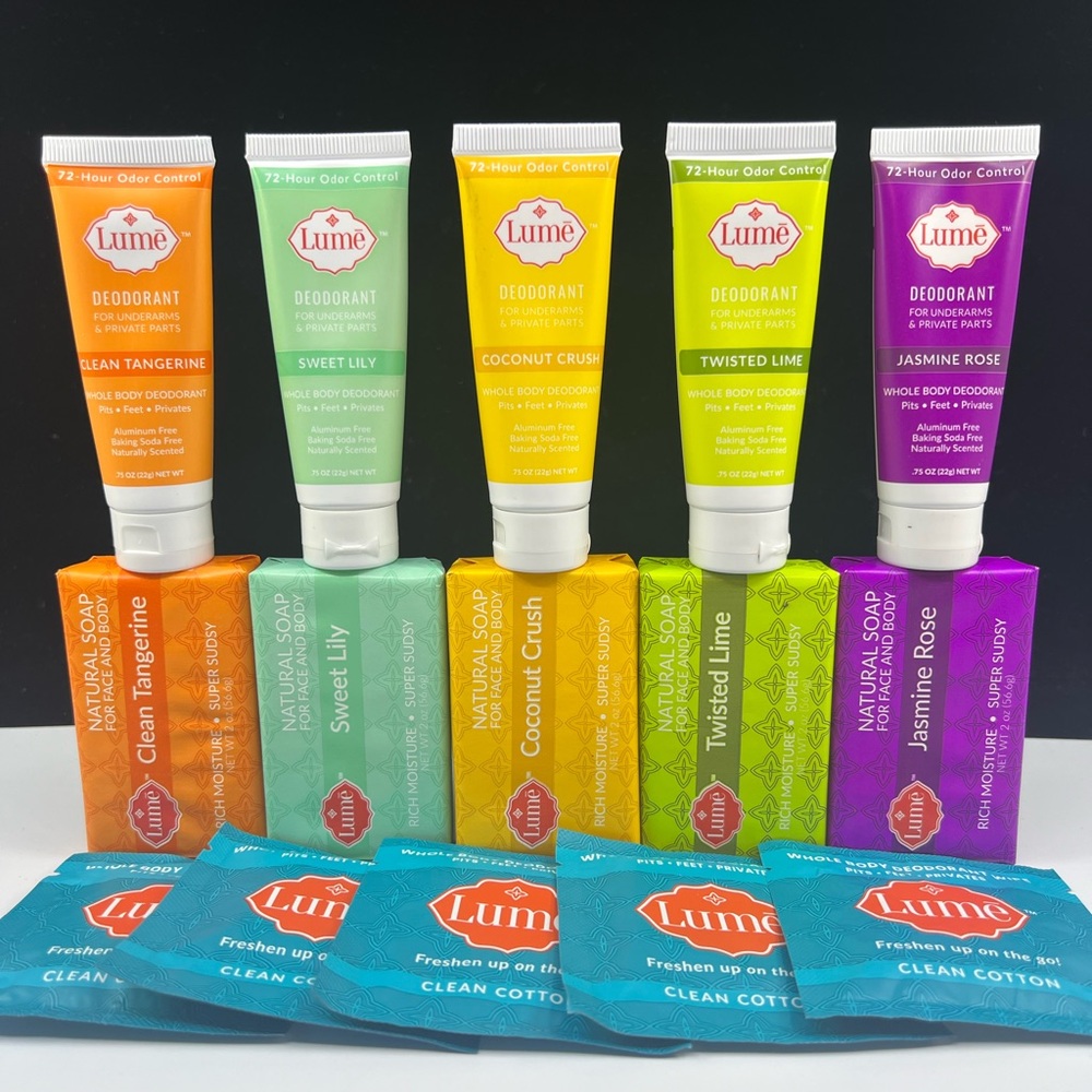 Deodorant & Soap Gift Set Jasmine Rose Sweet Lily Coconut Crush Clean Choose